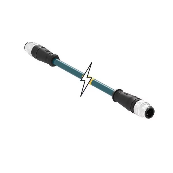 CSE M12 ETH 4P DC MA MA STR WSOR 2M DE, Woodhead, Mfr#: E11A06016M020